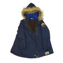 Leya.me Парка темно-синяя с мехом ALD-059