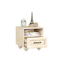 Алмаз. Любимый дом Александрия Тумба прикроватная с 1 ящиком с нишей (Кожа Ленто Рустика)