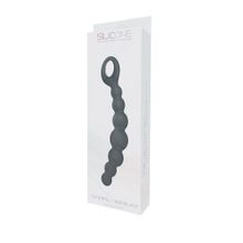 Toyz4lovers Чёрная анальная цепочка CATERPILL-ASS SILICONE BLACK - 19,5 см.