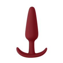 Красная анальная пробка для ношения Slim Butt Plug - 8,3 см. (красный)