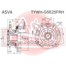 Ступица Колеса | Перед Прав | Toyota  Crown Grs20#  Gws204 2008-2012 ASVA арт. TYWHGSE25FRH