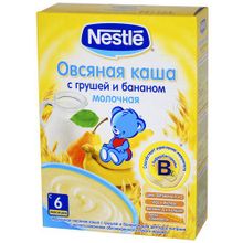 Каша Нестле (Nestle) Овсяная с грушей и бананом 250г с 6мес.