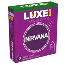 Презервативы с увеличенным количеством смазки LUXE Royal Nirvana - 3 шт. (239593)