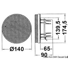 Osculati 3-way speakers 150 W, 29.726.01