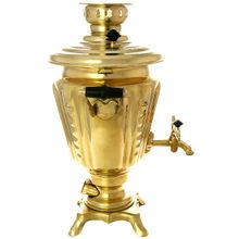 Электрический самовар 3 литра желтый "конус" с термовыключателем, арт. 130235