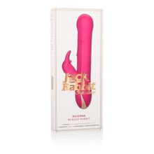 Ярко-розовый вибратор Jack Rabbit Signature Silicone Beaded Rabbit - 23 см. ярко-розовый