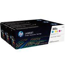 HP 305A, CF370AM картридж для CLJ M351, M375, M451, M475 (голубой CE411A, жёлтый CE412A, пурпурный CE413A: 3 шт x 2600 стр)