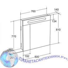 Зеркальный шкаф Roca VICTORIA NORD 80 ZRU9000033