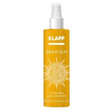 Успокаивающий спрей после загара с алоэ вера Klapp Immun Sun After Sun Aloe Vera Mist 200мл
