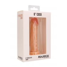 Телесный фаллоимитатор Realistic Cock 8  - 20 см.