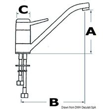 Osculati Olivia single-control mixer f. toilet, 17.018.00