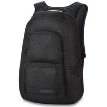 Удобная женская сумка-рюкзак черного цвета с узором-тиснением логотипом и карманом для ноутбука Dakine Jewel 26L Ellie