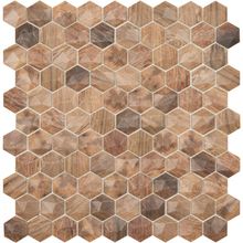 Мозаика Vidrepur Hexagon Hex Woods № 4700D (на сетке) 30,7х31,7