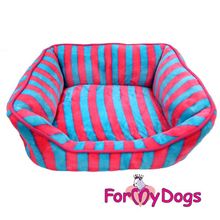 Лежанка для собак ForMyDogs Полоска розово-голубой FMD16-2016