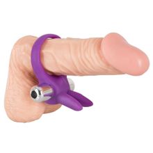 Фиолетовое эрекционное кольцо с вибрацией Smile Rabbit Фиолетовый