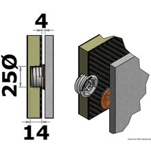 Osculati Fastmount built-in LP-F8 female, 10.461.01