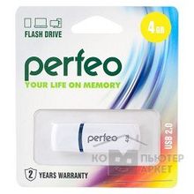 Perfeo USB Drive 4GB C09 White PF-C09W004