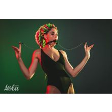 Силиконовый кляп-шар Hentai с зажимами на соски (224424)
