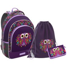 Рюкзак Erich Krause - ErgoLine 15L - Flower Owl - с наполнением