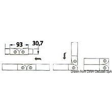 Osculati Opening hinge AISI316 35x2 mm, 41.320.35