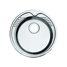 Мойка из нержавеющей стали круглая 49см, полированная, Suno, Iddis SUN49P0i77