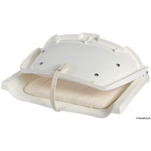 Osculati Polyethylene seat white w foldable backrest, 48.405.00