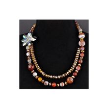 Бусики-Колечки Колье Агат, Хрусталь "Валери" арт. П4086