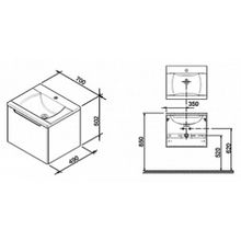 Тумба с раковиной Ravak Classic 70 белая