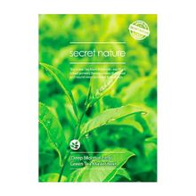 Маска для лица суперувлажняющая с зеленым чаем Secret Nature Green Tea Mask Sheet Deep Moisturizing 5шт