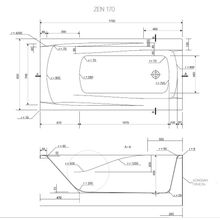 Акриловая ванна Cersanit ZEN 170 P-WP-ZEN*170NL 170х85