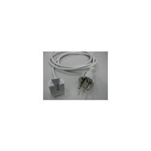 Соединительный шнур (кабель) питания  сетевой (220V) Apple  для  MacBook, iPad оригинальный  1.8м