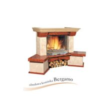 Угловая облицовка (камин)  Bella Italia Bergamo (Белла Италия Бергамо, каминокомплект с топкой)
