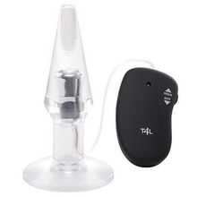 Прозрачная пробка с вибрацией VIBRATING PLUG JAMMY JELLY ANAL POINT OF PLEASURE MEDIUM - 14,5 см. прозрачный