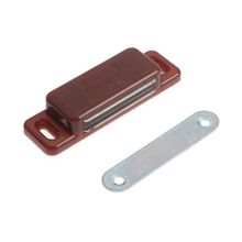 Магнит мебельный ТУНДРА M003BR, 72х13 мм, большой, цвет коричневый, 1 шт.