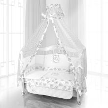 Комплект постельного белья Beatrice Bambini Unico Orso Mamma (125х65) - bianco bianco