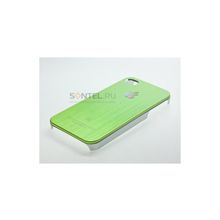 Задняя накладка алюминиевая с яблоком для iPhone 4S green 00019217