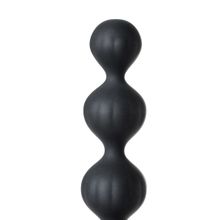 Набор из 2 чёрных анальных цепочек Satisfyer Beads Черный
