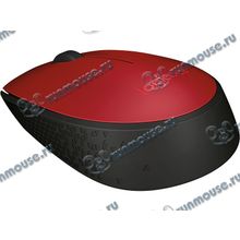 Оптическая мышь Logitech "M171" 910-004641, беспров., 2кн.+скр., красно-черный (USB) (ret) [132060]