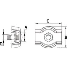 Osculati SS simple clamp 2 mm, 04.513.02