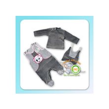 Комплект ясельный (джемпер, полукомбинезон и шапка)