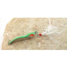 Блесна Flametongue, 59мм, 15г, Silver+Green GT-BIO