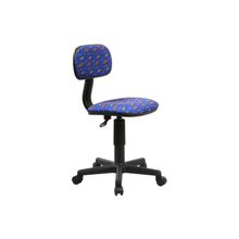 Бюрократ (BURO) Кресло офисное CH-201NX ткань *формула 1 на синем фоне*