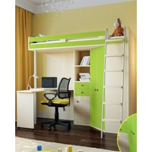 РВ мебель М-85 дуб молочный салатовый