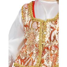Русский народный костюм детский атласный комплект  "Люкс": сарафан и блузка, возраст 8-12 лет