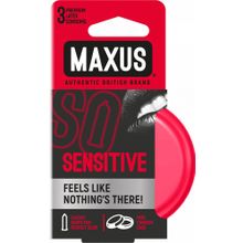 Maxus Ультратонкие презервативы в железном кейсе MAXUS Sensitive - 3 шт.