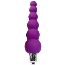 Фиолетовый анальный вибромассажер-елочка - 12 см. Фиолетовый