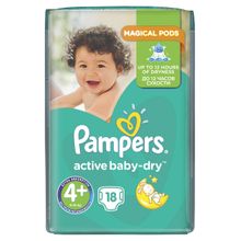 Pampers Active Baby-Dry 9-16 кг 4+ 18 шт.