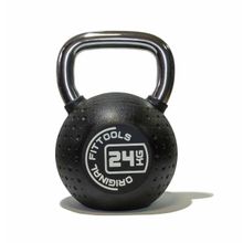 Original FitTools Гиря 24 кг с хромированной ручкой полиуретановая (CPU) OFT FT-KB-CPU-24