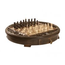 Шахматы резные в ларце "Круг Света" 50, Haleyan (kh165-5)