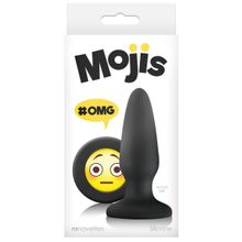 NS Novelties Черная силиконовая пробка среднего размера Emoji OMG - 10,2 см. (черный)